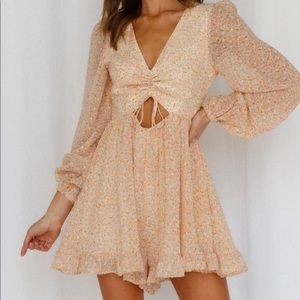 Hi There Romper Orange | Hello Molly